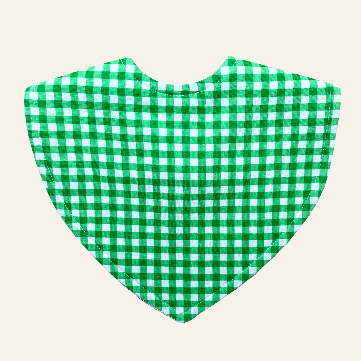 Mini Gingham Lime | Triangle Bib