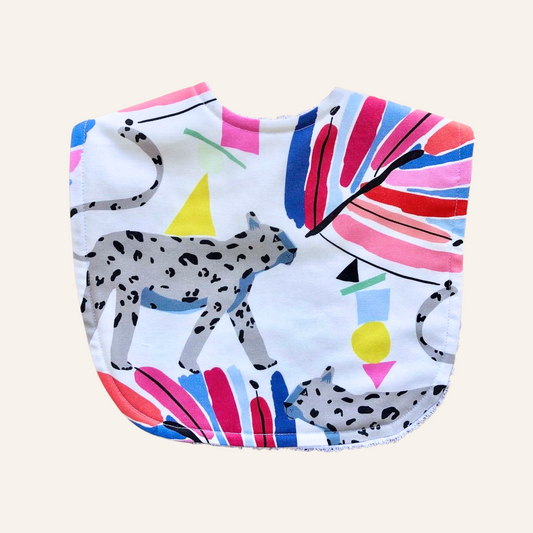 Jungle Juggle White by Lillian Farag | Classic Bib