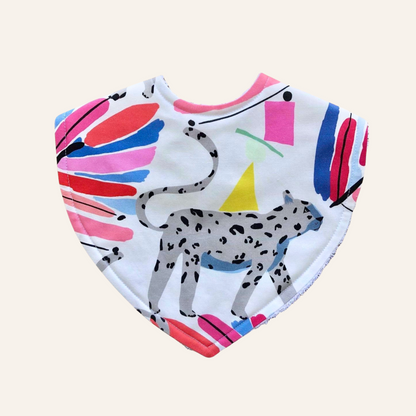 Jungle Juggle White by Lillian Farag | Triangle Bib