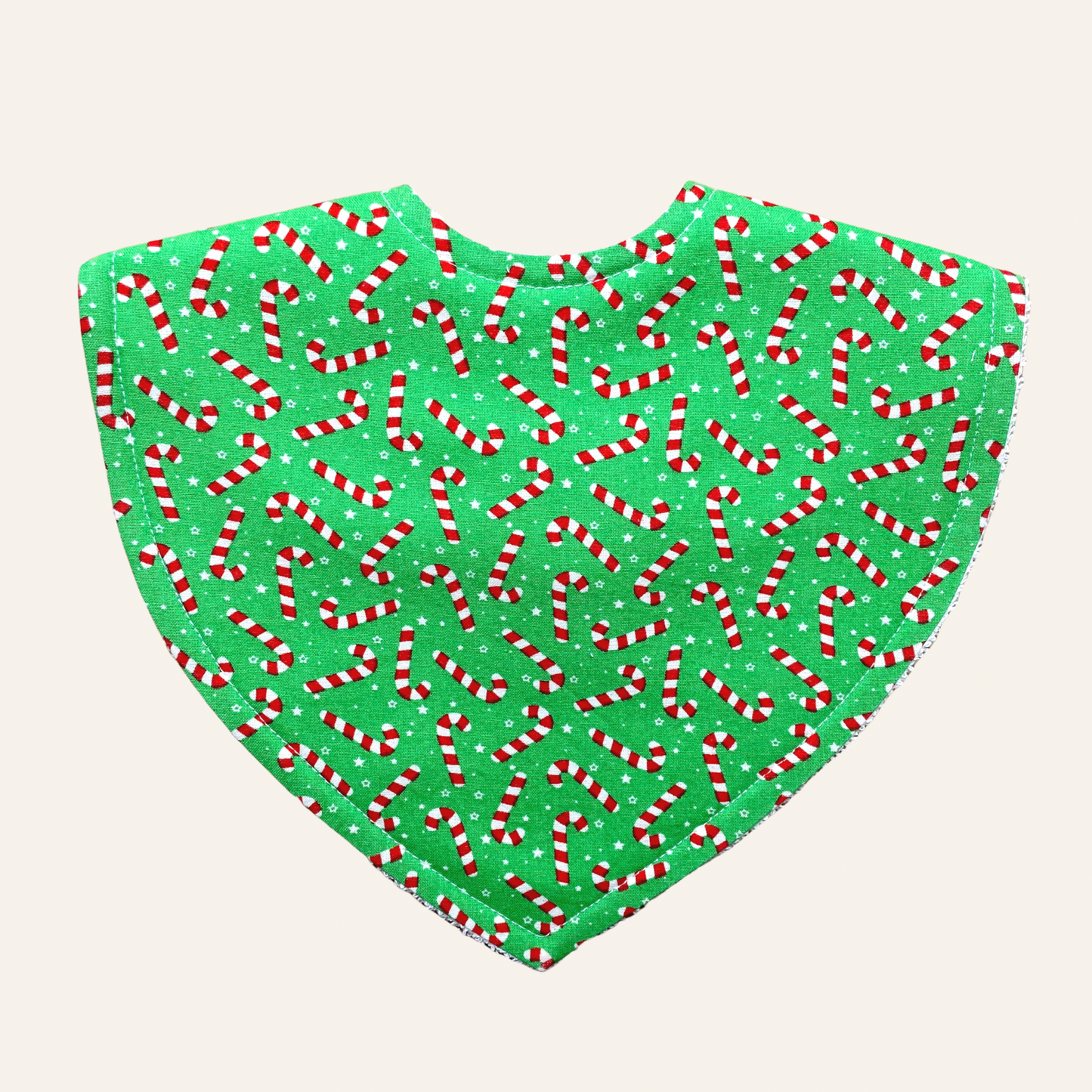 Xmas Mini Candy Cane Lime | Triangle Bib