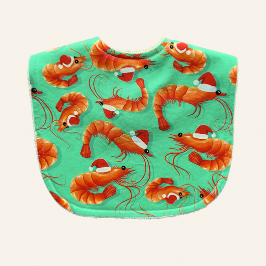 Christmas Prawns Green | Classic Bib