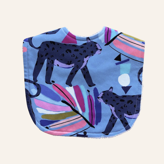 Jungle Juggle Blue by Lillian Farag | Classic Bib