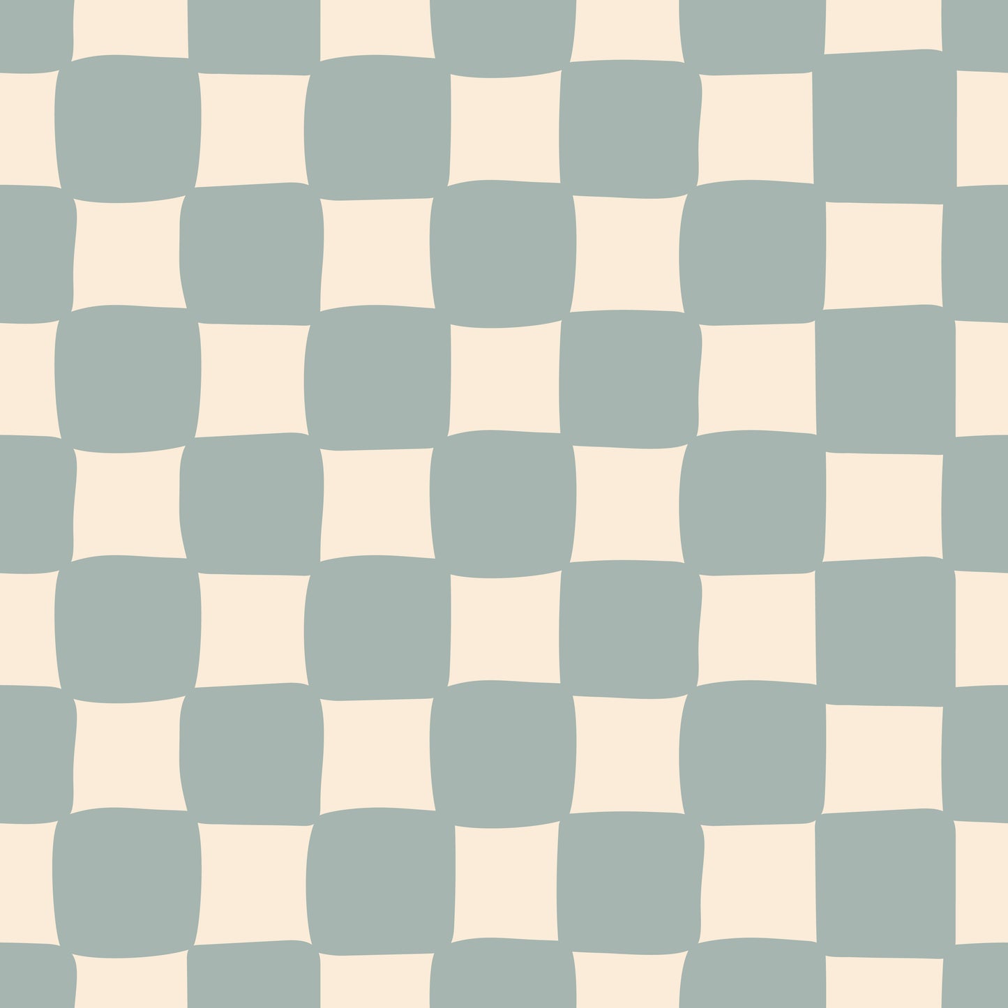 Checkerboard - Seamist & Cream Burp Cloth