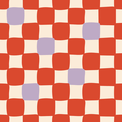 Check Mate - Cherry Red with Lilac Speck Classic Bib